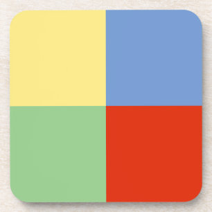 Vier elementen in Geel Blauw Groen Bier Onderzetter