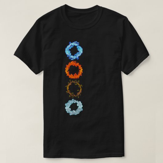 Vier elementen luchtverdampingsalchemie t-shirt (Design voorkant)