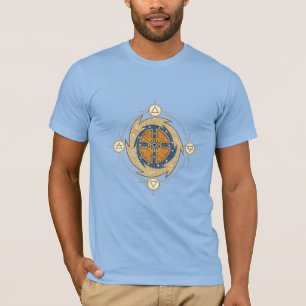 Vier Elementen Marokkaans Mandala Heilige Geometri T-shirt