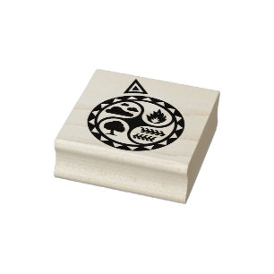 Vier elementen - Natuur Rubberstempel