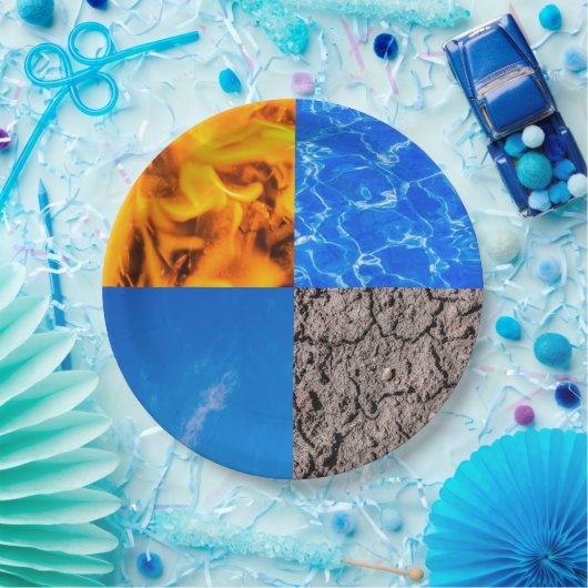 Vier elementen papieren bordje (Feest)