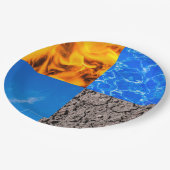 Vier elementen papieren bordje (Gekanteld)