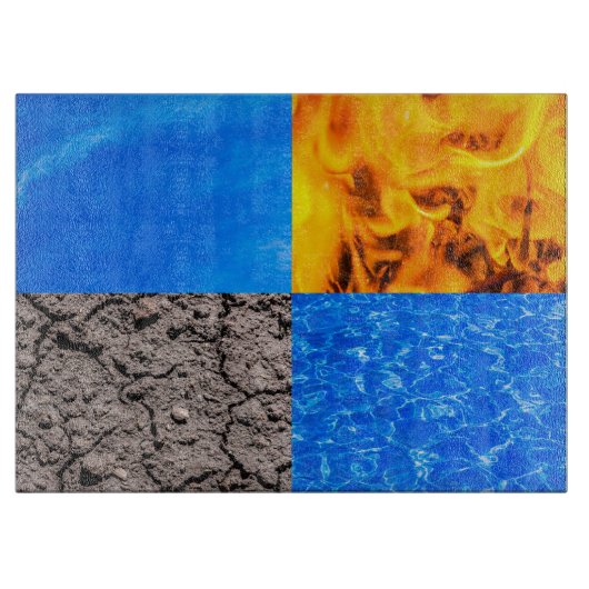 Vier elementen snijplank (Voorkant)