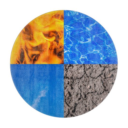 Vier elementen snijplank (Voorkant)