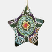 Vier elementen Sun Mandala Keramisch Ornament (Rechts)