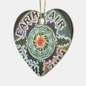 Vier elementen Sun Mandala Keramisch Ornament (Links)