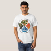 Vier elementen Symbool Natuur-geïnspireerd ontwerp T-shirt (Voorkant volledig)