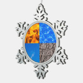 Vier elementen tin sneeuwvlok ornament (Rechts)