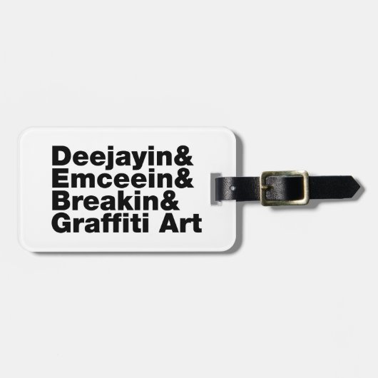 Vier elementen van de Hip Hop Bagagelabel (Voorkant horizontaal)