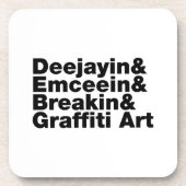 Vier elementen van de Hip Hop Bier Onderzetter (Voorkant)