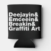 Vier elementen van de Hip Hop Blikjeskoeler (Achterkant)