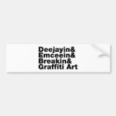 Vier elementen van de Hip Hop Bumpersticker (Voorkant)