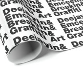 Vier elementen van de Hip Hop Cadeaupapier (Rol Hoek)