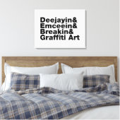 Vier elementen van de Hip Hop Canvas Afdruk (Insitu (Slaapkamer))