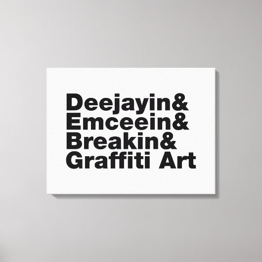Vier elementen van de Hip Hop Canvas Afdruk (Voorkant)