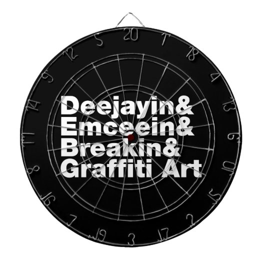 Vier elementen van de Hip Hop Dartbord (Voorkant)