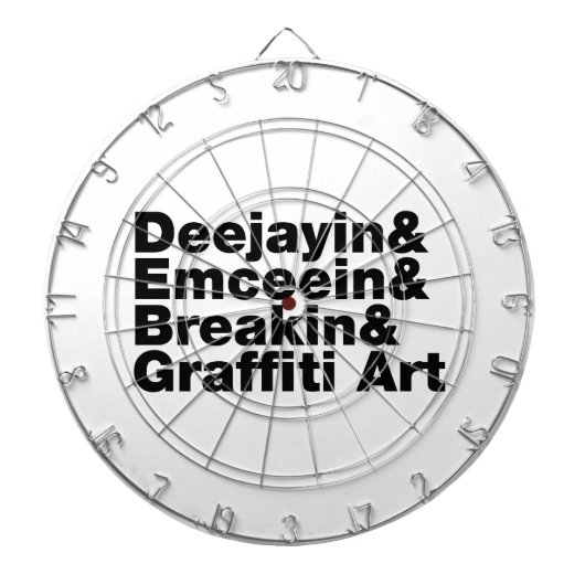 Vier elementen van de Hip Hop Dartbord (Voorkant)