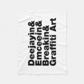 Vier elementen van de Hip Hop Fleece Deken (Voorkant)