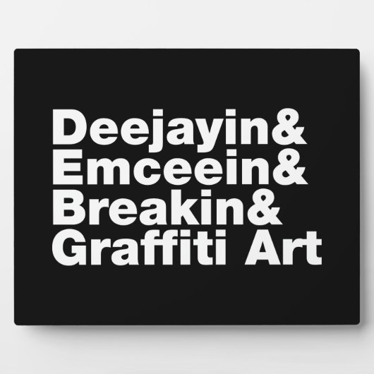 Vier elementen van de Hip Hop Fotoplaat (Voorkant)