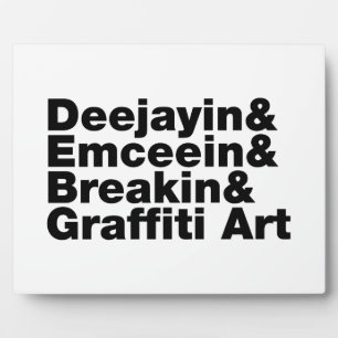 Vier elementen van de Hip Hop Fotoplaat