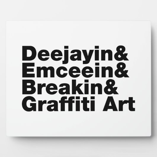 Vier Elementen van de Hip Hop Fotoplaat (Voorkant)