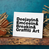 Vier Elementen van de Hip Hop Fotoplaat (Zijkant)