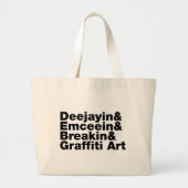 Vier elementen van de Hip Hop Grote Tote Bag (Voorkant)