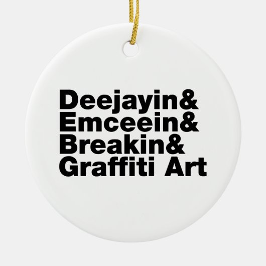 Vier elementen van de Hip Hop Keramisch Ornament (Voorkant)