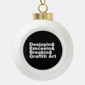 Vier elementen van de Hip Hop Keramische Bal Ornament (Voorkant)