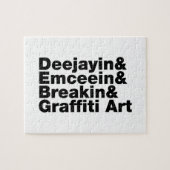 Vier elementen van de Hip Hop Legpuzzel (Horizontaal)