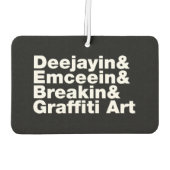 Vier elementen van de Hip Hop Luchtverfrisser (Achterkant)