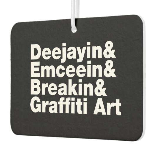 Vier elementen van de Hip Hop Luchtverfrisser (Links)