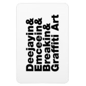 Vier elementen van de Hip Hop Magneet (Verticaal)