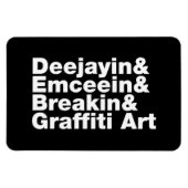 Vier elementen van de Hip Hop Magneet (Horizontaal)