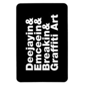 Vier elementen van de Hip Hop Magneet (Verticaal)