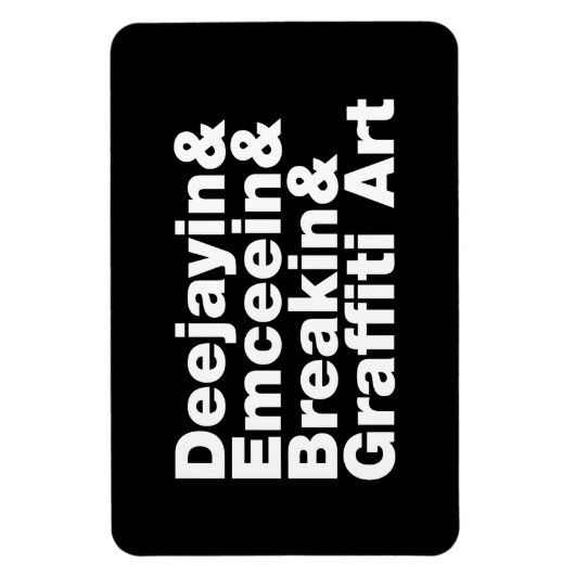 Vier elementen van de Hip Hop Magneet (Verticaal)