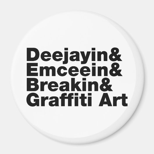 Vier elementen van de Hip Hop Magneet (Voorkant)