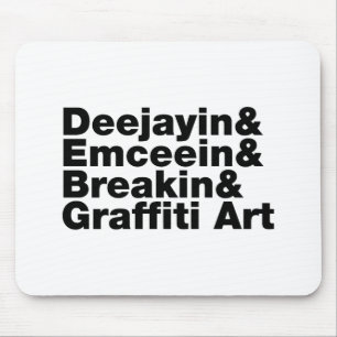 Vier elementen van de Hip Hop Muismat