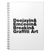 Vier elementen van de Hip Hop Notitieboek (Voorkant)