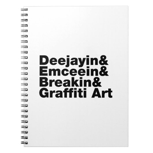 Vier elementen van de Hip Hop Notitieboek (Voorkant)