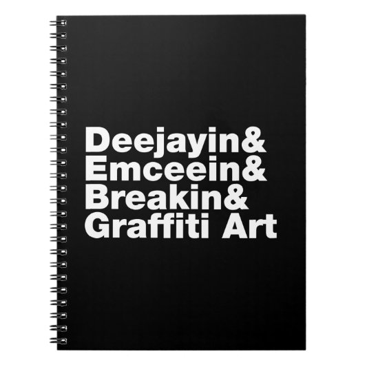 Vier Elementen van de Hip Hop Notitieboek (Voorkant)
