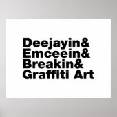 Vier elementen van de Hip Hop Poster (Voorkant)