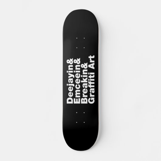 Vier elementen van de Hip Hop Skateboard (Voorkant)