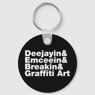 Vier elementen van de Hip Hop Sleutelhanger