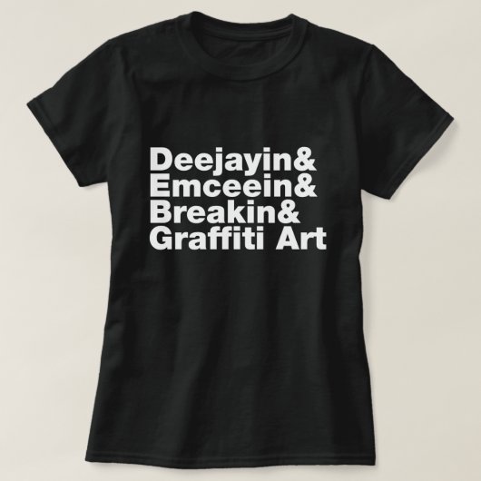 Vier elementen van de Hip Hop T-shirt (Design voorkant)