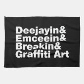 Vier elementen van de Hip Hop Theedoek (Horizontaal)