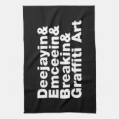 Vier elementen van de Hip Hop Theedoek (Verticaal)