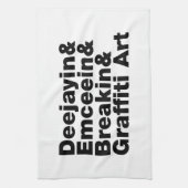 Vier elementen van de Hip Hop Theedoek (Verticaal)