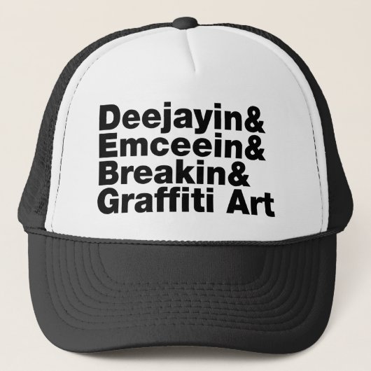 Vier elementen van de Hip Hop Trucker Pet (Voorkant)
