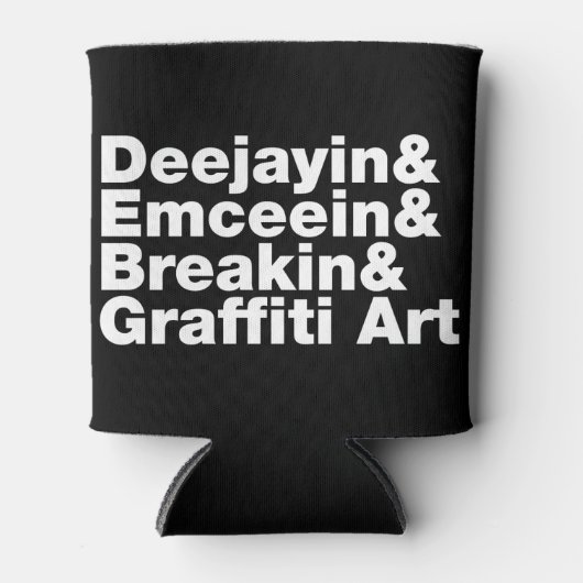 Vier Elementen van Hip Hop Blikjeskoeler (Voorkant)